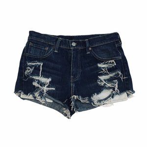 Levi's | High Rise Distressed Denim Shorts